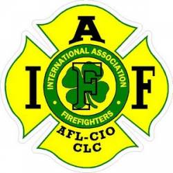 Clover IAFF International Association Firefighters - Vinyl Sticker