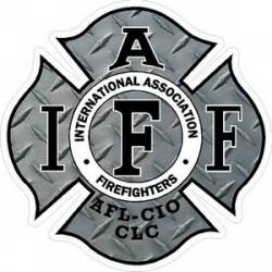 Treadplate IAFF International Association Firefighters - Vinyl Sticker