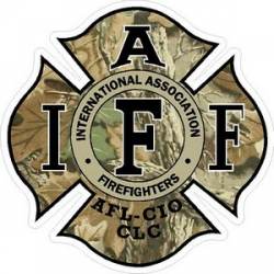 Camouflage IAFF International Association Firefighters - Vinyl Sticker