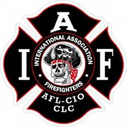 Pirate IAFF International Association Firefighters - Vinyl Sticker