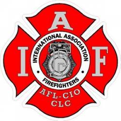 Firefighter Badge IAFF International Association Firefighters - Vinyl Sticker