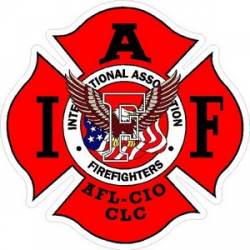 Eagle & Flag IAFF International Association Firefighters - Vinyl Sticker