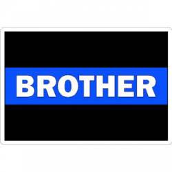 Thin Blue Line Brother White - Vinyl Sticker