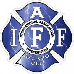 Lightning IAFF International Association Firefighters - Vinyl Sticker