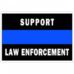 Thin Blue Line Support Law Enforcement White - Vinyl Sticker