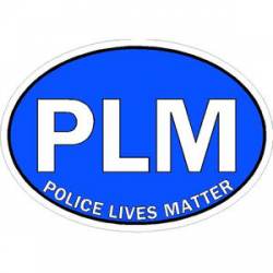 Police Lives Matter PLM White - Vinyl Sticker