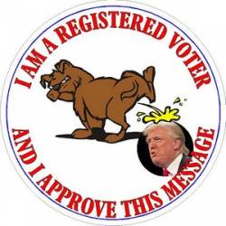 Anti Donald Trump I Approve This Message - Vinyl Sticker