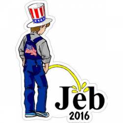 Anti Jeb Bush Pee On - Vinyl Sticker