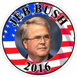 Jeb Bush Patriotic President 2016 - Vinyl Sticker