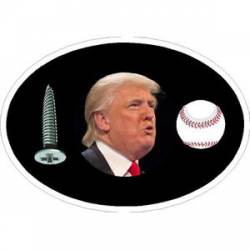 Anti Donald Trump Screw Ball - Vinyl Sticker