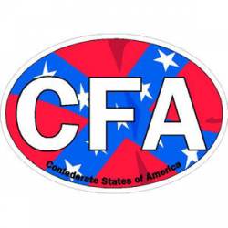 CFA Confederate States Of America - Oval Sticker