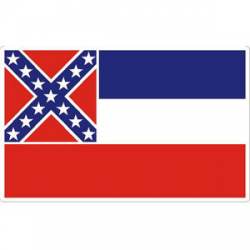Mississippi Confederate Rebel Flag - Rectangle Sticker