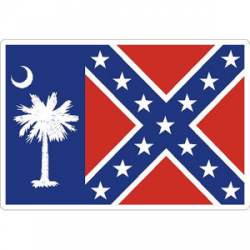 South Carolina Confederate Rebel Flag - Rectangle Sticker