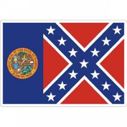 Florida Confederate Rebel Flag - Rectangle Sticker