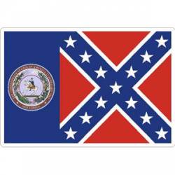 The Confederate States of America Flag - Rectangle Sticker
