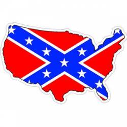 Confederate States Of America Rebel Flag Outline - Sticker