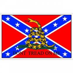 Confederate Rebel Flag Don't Tread On Me - Vinyl Sticker