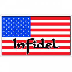 United States Flag Infidel - Vinyl Sticker