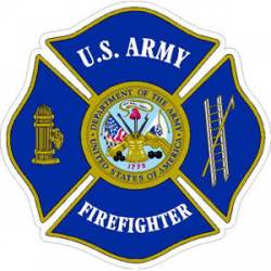 United States Army Firefighter Maltese Cross - Vinyl Sticker