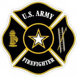 United States Army Black Gold Firefighter - Vinyl Sticker