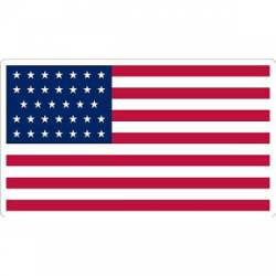 34 Star U.S. Flag - Vinyl Sticker