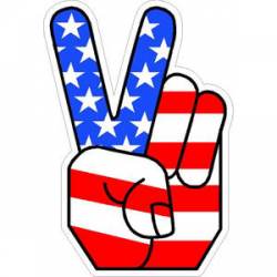 U.S. Flag Peace Sign - Vinyl Sticker