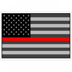 Thin Red Line American Flag - Rectangle Sticker