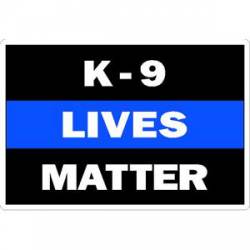 Thin Blue Line K-9 Lives Matter - Vinyl Sticker