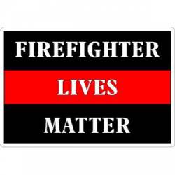 Thin Red Line Firefighter Lives Matter - Vinyl Sticker