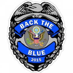 Back The Blue 2015 Badge - Vinyl Sticker
