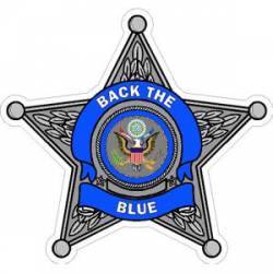 Back The Blue Sheriff 5 Point Star - Vinyl Sticker