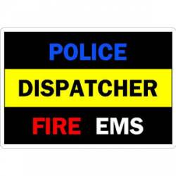 Thin Yellow Line Dispatcher Police Fire EMS - Vinyl Sticker