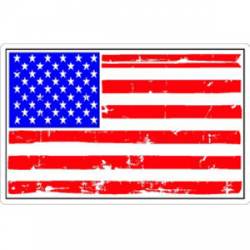 US Flag Distressed - Vinyl Sticker