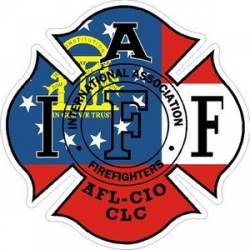 Georgia IAFF International Association Firefighters - Vinyl Sticker