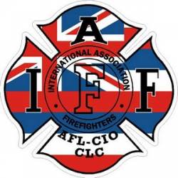Hawaii IAFF International Association Firefighters - Vinyl Sticker