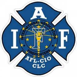 Indiana IAFF International Association Firefighters - Vinyl Sticker