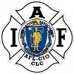 Massachusetts IAFF International Association Firefighters - Vinyl Sticker