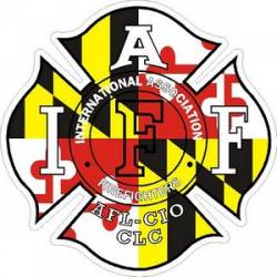 Maryland IAFF International Association Firefighters - Vinyl Sticker