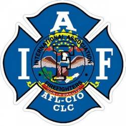 North Dakota IAFF International Association Firefighters - Vinyl Sticker