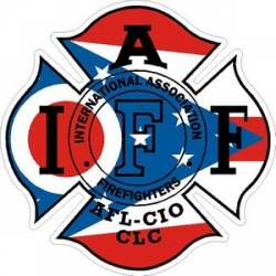 Ohio IAFF International Association Firefighters - Vinyl Sticker