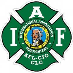 Washington IAFF International Association Firefighters - Vinyl Sticker