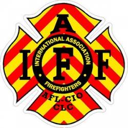 Chevron IAFF International Association Firefighters - Vinyl Sticker