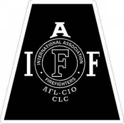Black IAFF International Association Firefighters Helmet Tet - Vinyl Sticker