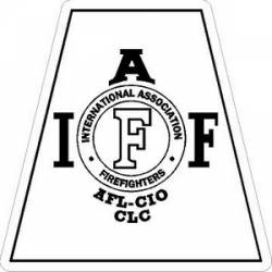 White IAFF International Association Firefighters Helmet Tet - Vinyl Sticker