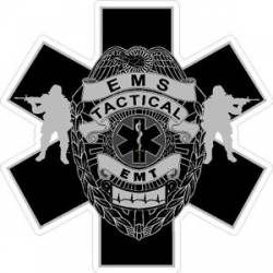 Tactical EMT Badge Star of Life Subdued - Sticker