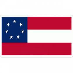 Confederate Rebel 7 Stars & Bars First National Flag - Sticker