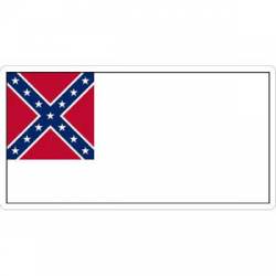 Confederate Flag Stainless Banner - Sticker