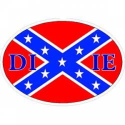 Confederate Rebel Dixie Oval - Sticker