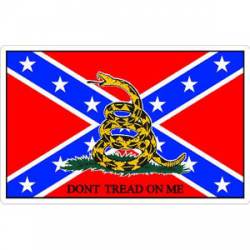Confederate Flag Don't Tread On Me - Sticker