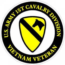 U.S. Army 1st Cavalry Divison Vietnam Veteran - Sticker